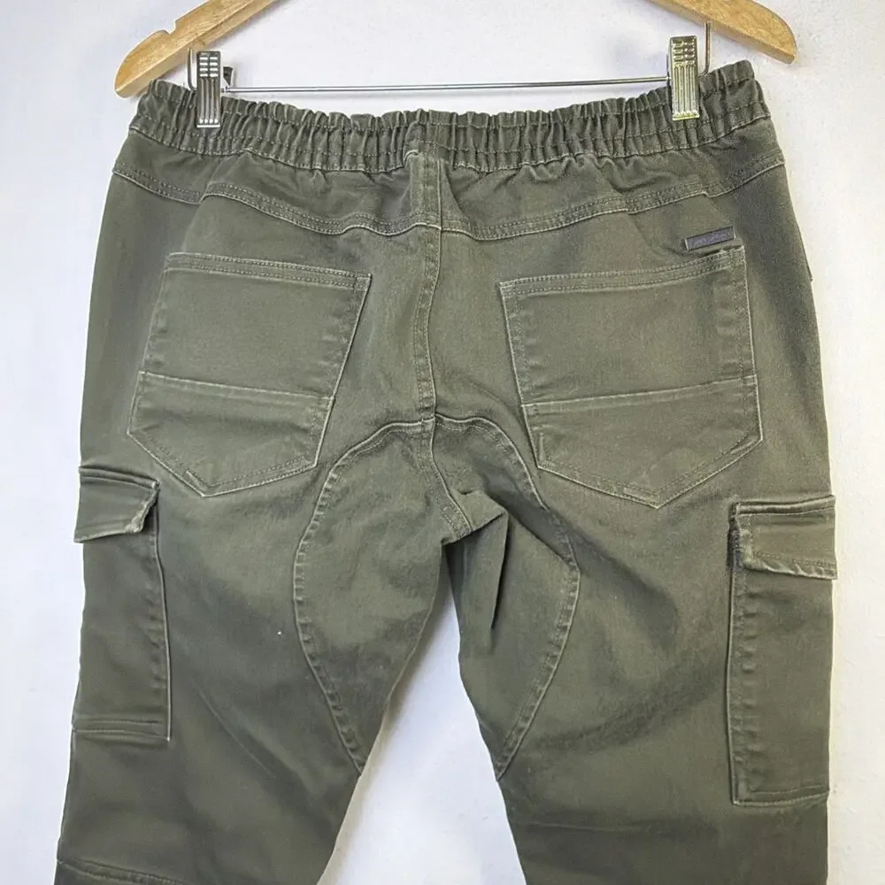 Stone Falcon Men's utility jogger Slim Fit Cargo Pants medium Dk Green athletic